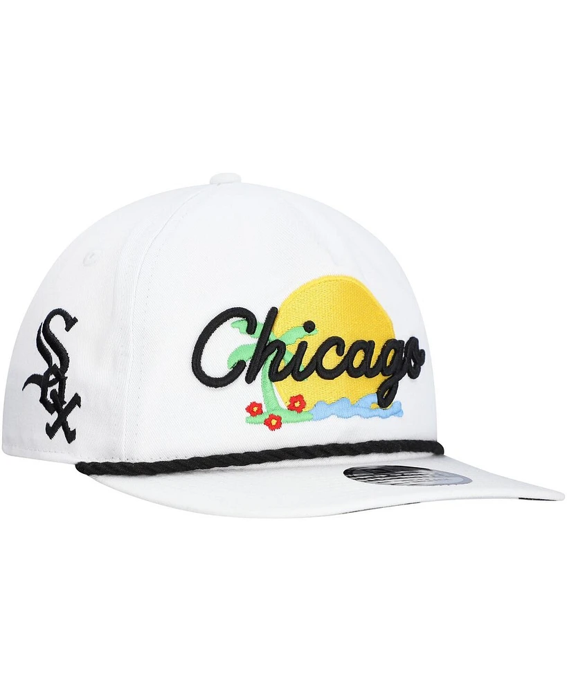 New Era Men's White Chicago White Sox Paradise Golfer Adjustable Hat