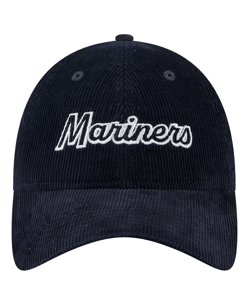 New Era Women's Navy Seattle Mariners Corduroy 9TWENTY Adjustable Hat