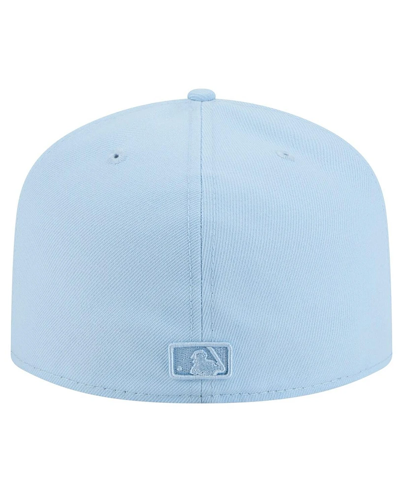 New Era Men's Light Blue Colorado Rockies Color Pack A-Frame 59FIFTY Fitted Hat