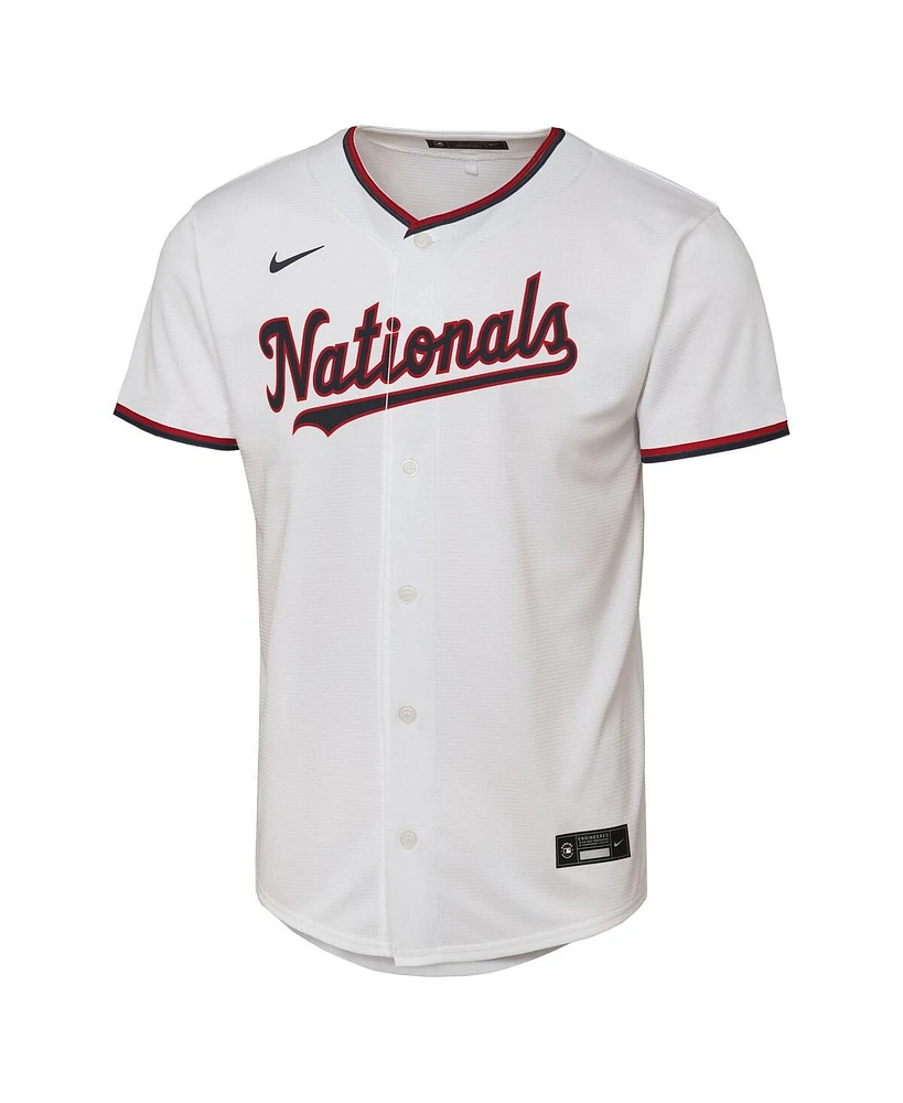 Nike Big Boys and Girls Dylan Crews White Washington Nationals Home Replica Jersey