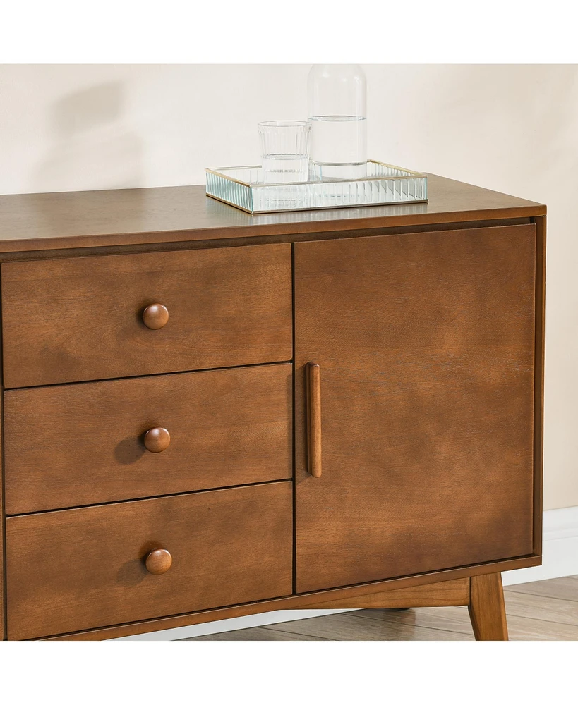 Casainc 47.3" Mid Century Modern Cabinet with 2 Doors and 3 Drawers