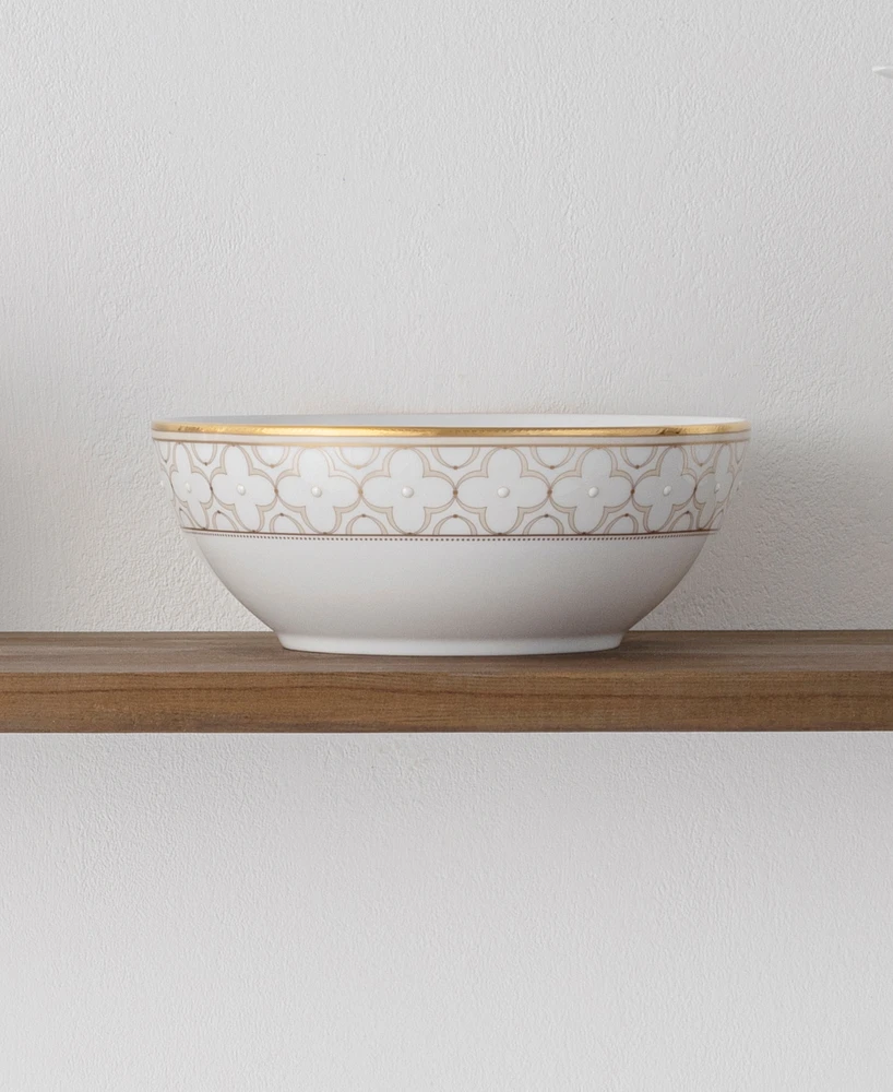 Noritake Trefolio Gold Dinnerware Collection Round Vegetable Bowl