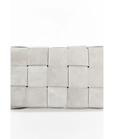 Women's Woven Suede Shoulder Bag