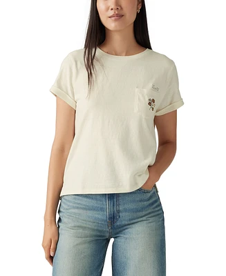 Levi's Women's Margot Cotton Embroidered-Trim T-Shirt
