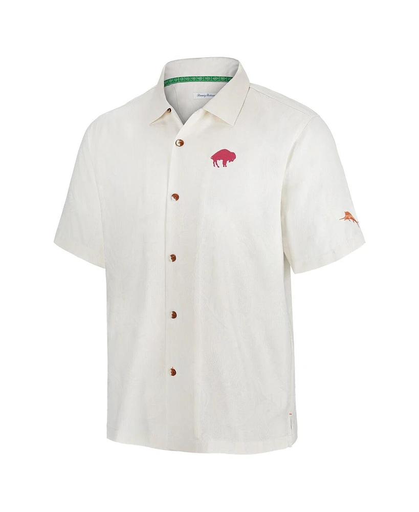 Tommy Bahama Men's White Buffalo Bills Coconut Matchup Camp Throwback Button-Up Shirt