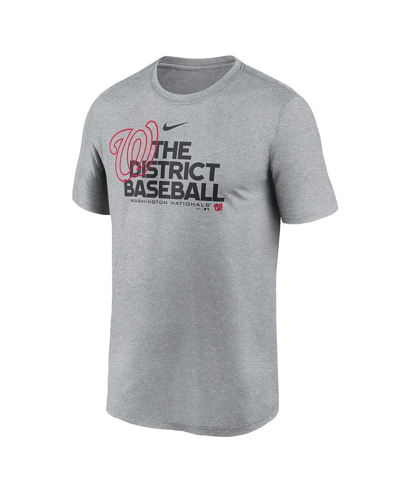 Nike Men's Heathered Charcoal Washington Nationals Local Rep Legend Performance T-Shirt
