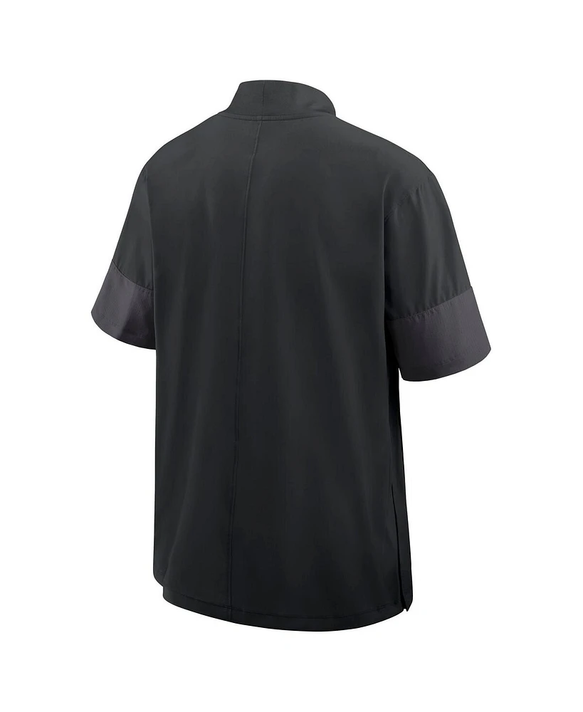 Nike Men's Black Usc Trojans 2025 Sideline Coaches Lightweight Short Sleeve Jacket