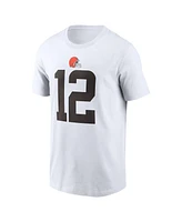 Nike Men's Shedeur Sanders White Cleveland Browns 2025 Nfl Draft Name Number T-Shirt