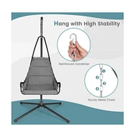 Mondawe Hanging Chair Hammock with Stand and Extra Large Padded Seat