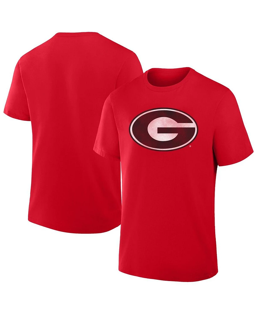 Fanatics Men's Red Georgia Bulldogs Big Tall Distressed Vintage Logo T-Shirt