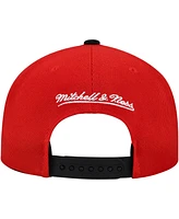 Mitchell & Ness Men's Red/Black Detroit Red Wings Under Arch Two-Tone Pro Crown Snapback Hat