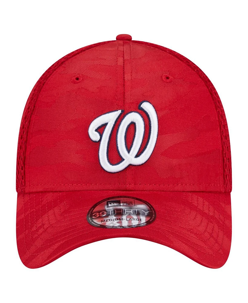 New Era Big Boys and Girls Red Washington Nationals Camo 39THIRTY Flex Hat