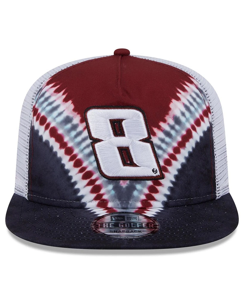 New Era Men's Black Kyle Busch Golfer Tie-Dye Snapback Hat