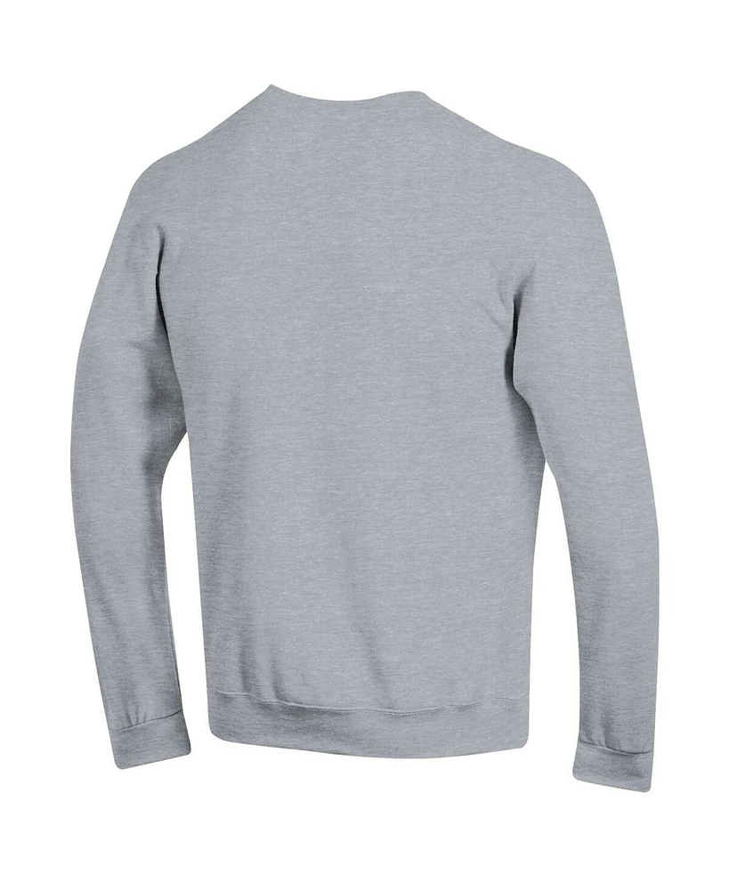 Champion Men's Heather Gray Texas Longhorns Arch Over Logo Pullover Sweatshirt