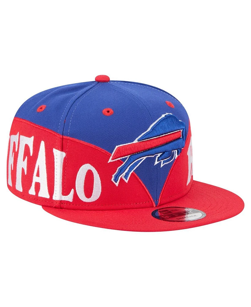 New Era Men's Royal/Red Buffalo Bills Split 9FIFTY Snapback Hat