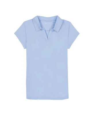 Nautica Big Girls Uniform Short Sleeve Performance Knit Polo Top