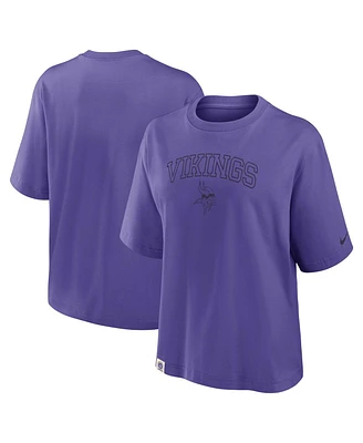 Nike Women's Purple Minnesota Vikings Glory Arch Boxy T-Shirt