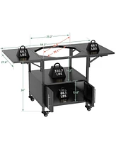 Streamdale Furniture Grill Table for Big Green Egg & Kamado Joe Jr