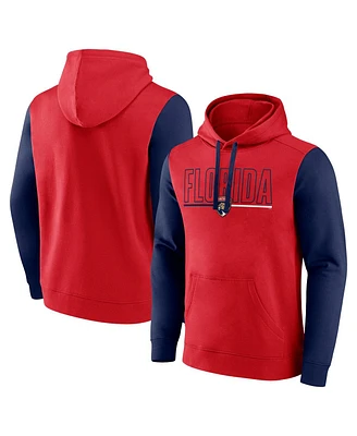 Logo Athletic Men's Red Florida Panthers Deliver Fleece Pullover Hoodie