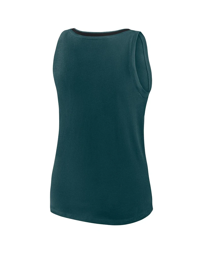 Logo Athletic Women's Midnight Green Philadelphia Eagles Plus Stellar Win V-Neck Tank Top