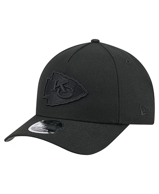New Era Men's Black Kansas City Chiefs Team Collection 9FORTY M-crown A-Frame Adjustable Hat