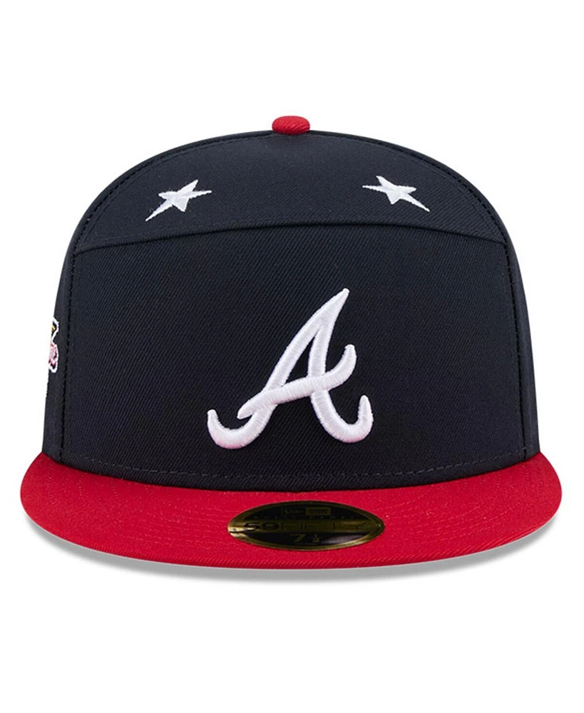 New Era Men's Navy/Red Atlanta Braves 2025 Mlb All-Star Game Side Patch 59FIFTY Fitted Hat