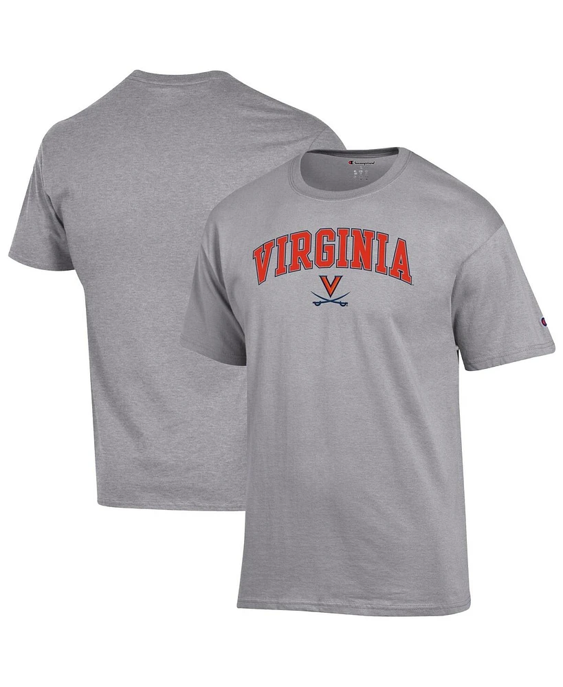 Champion Men's Heather Gray Virginia Cavaliers Arch Over Logo T-Shirt