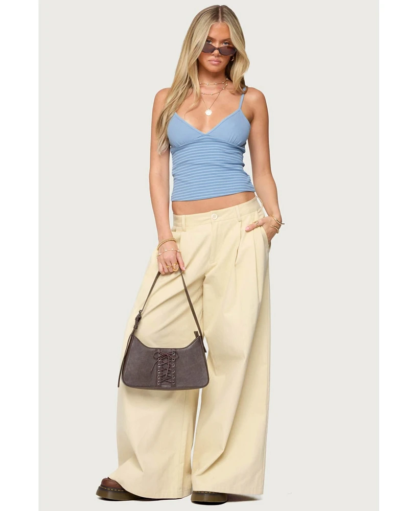 Edikted Women's Hemsley Striped Ribbed Tank Top