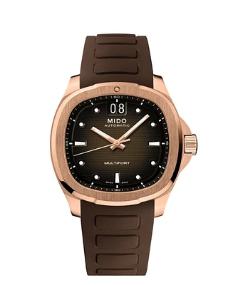 Mido Unisex Multifort Brown Swiss Automatic Watch, 40mm
