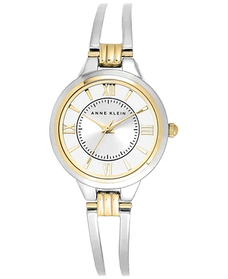 Anne Klein Watch, Women's Two-Tone Bangle Bracelet 29mm Ak-1441SVTT