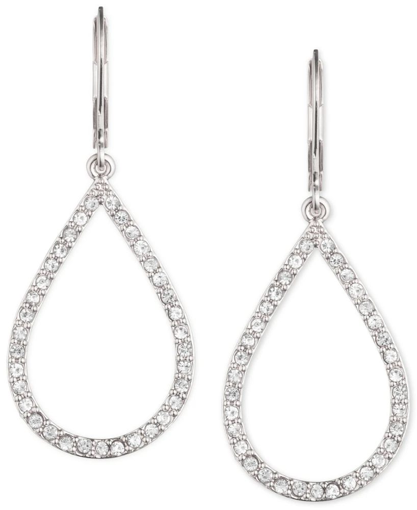 Anne Klein Pave Crystal Teardrop Earrings