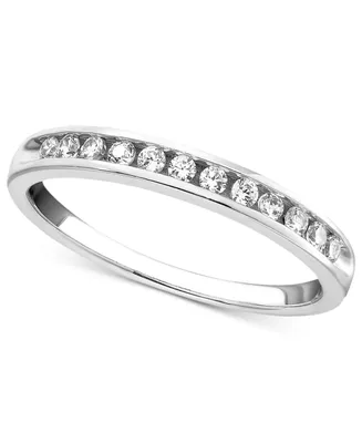 Diamond Channel Band (1/ ct. t.w.) 14k White or Yellow Gold
