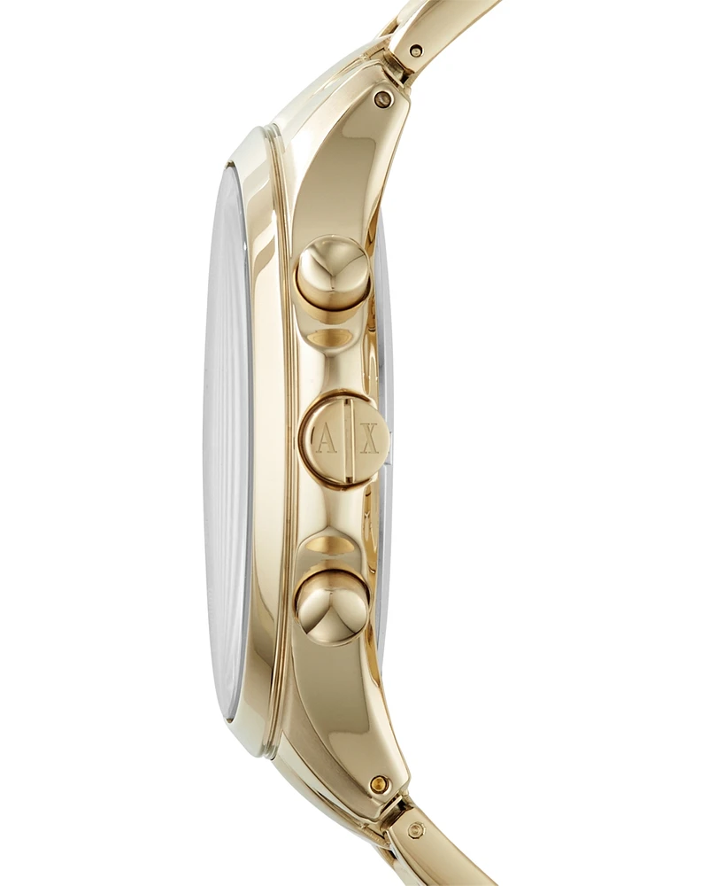 A|X Armani Exchange Men's Gold-Tone Stainless Steel Bracelet Watch 46mm AX2137