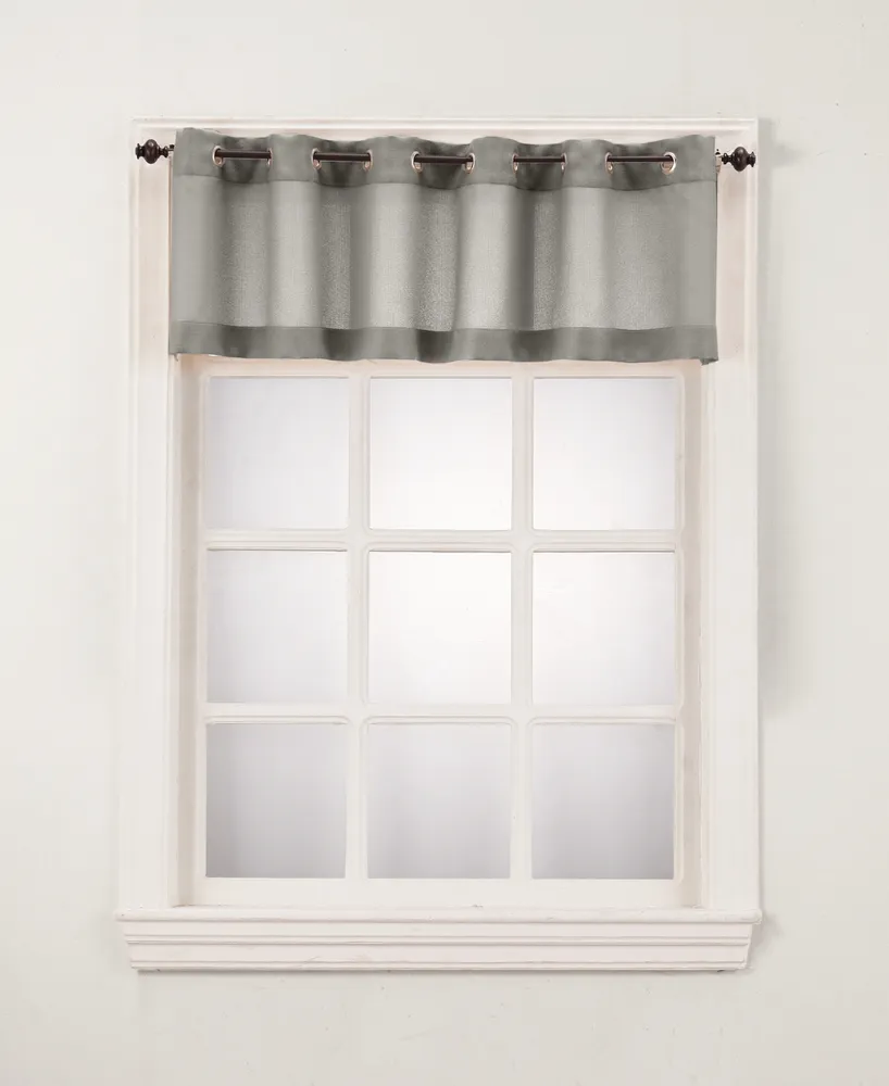 Montego Casual Textured Semi-Sheer Grommet Kitchen Curtain Valance