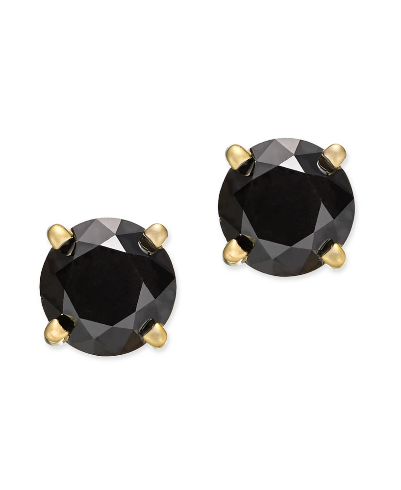 Black Diamond Stud Earrings (1 ct. t.w.) 14k White or Yellow Gold