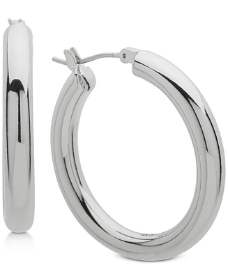 Dkny 1 1/5" Thick Hoop Earrings