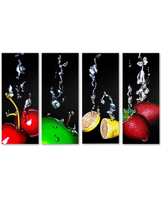 Roderick Stevens Granny Splash 4-Pc. Canvas Art Print Set , 32" x 12"