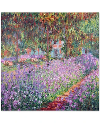 Claude Monet 'The Artist's Garden at Giverny' 35" x 35" Canvas Wall Art