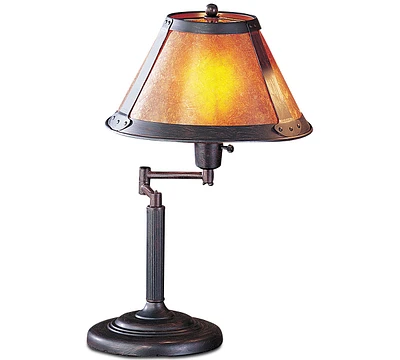 Cal Lighting 60W Swing Arm Mica Desk Lamp