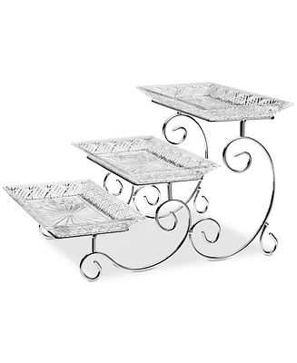Godinger Dublin Crystal 3-Tier Server