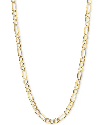 22" Figaro Link Chain Necklace (3-1/5mm) in Solid 14k Gold