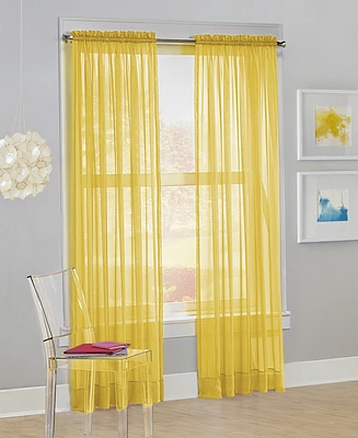 Calypso Sheer Voile Rod Pocket Curtain Panel