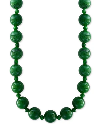 Effy Dyed Green Jade (4 & 10mm) Bead 20" Statement Necklace