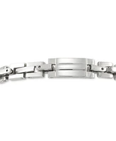 Legacy for Men by Simone I. Smith Men's Square Link Bracelet in Stainless Steel