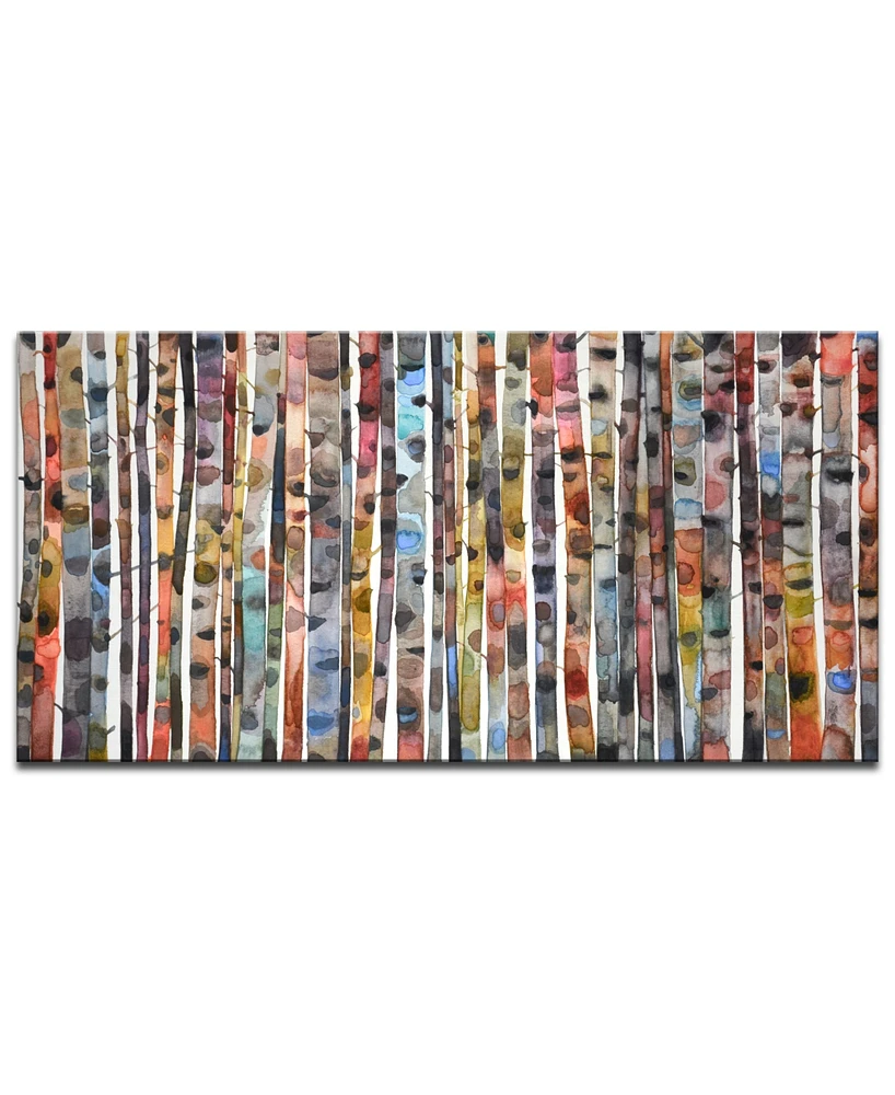 Ready2HangArt, 'Birch Forest' Abstract Canvas Wall Art Set,24x48"