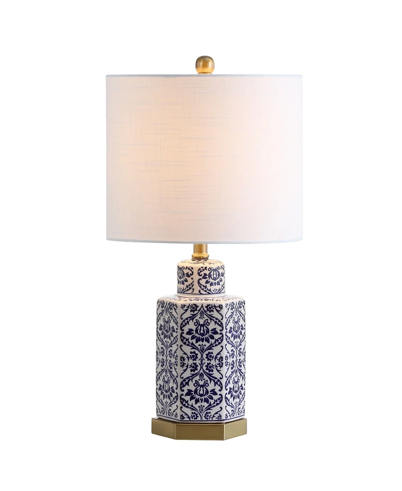 Jonathan Y Diana 23.5" Ginger Jar Ceramic,Metal Led Table Lamp