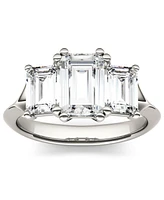 Moissanite Emerald Three Stone Ring (2-9/10 ct. tw.) 14k White Gold
