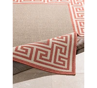 Closeout! Livabliss Alfresco Alf-9628 Rust 8'9" Round Area Rug, Indoor/Outdoor