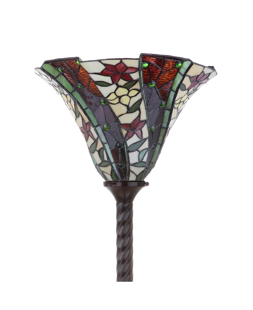 Jonathan Y Williams Tiffany-Torchiere Led Floor Lamp