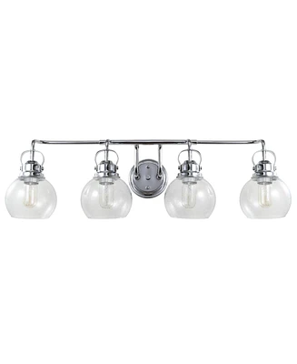 Jonathan Y Shirley 4-Light Metal, Bubbled Glass Vanity Light